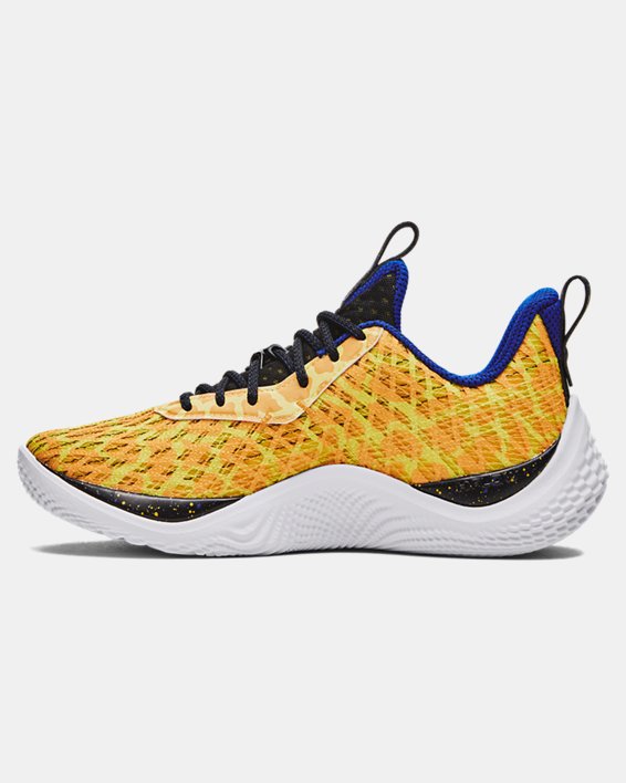 Unisex Curry Flow 10 'Double Bang' Basketball Shoes, Yellow, pdpMainDesktop image number 1